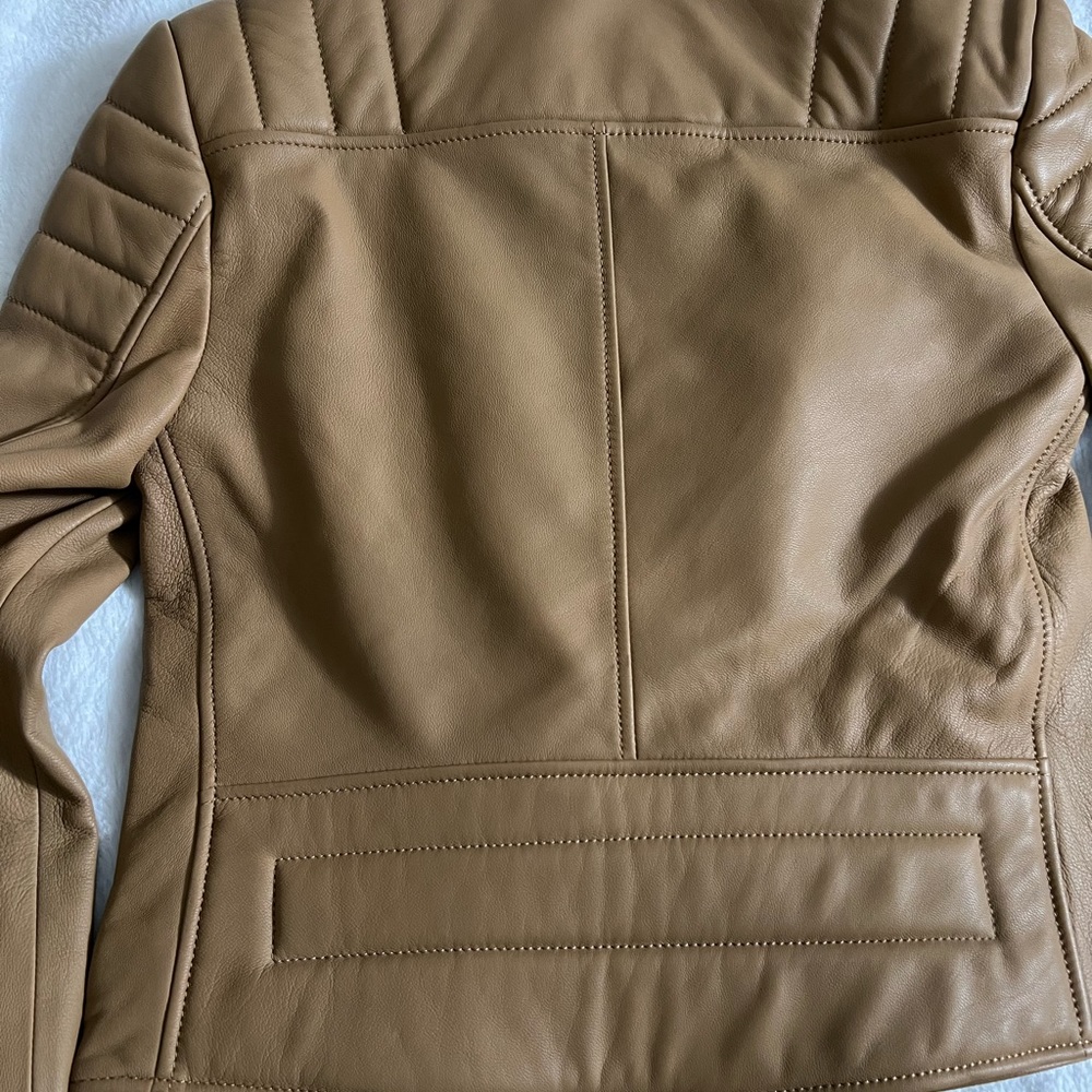 Tan Sheep Leather Coach Jacket - Picture 6 of 14